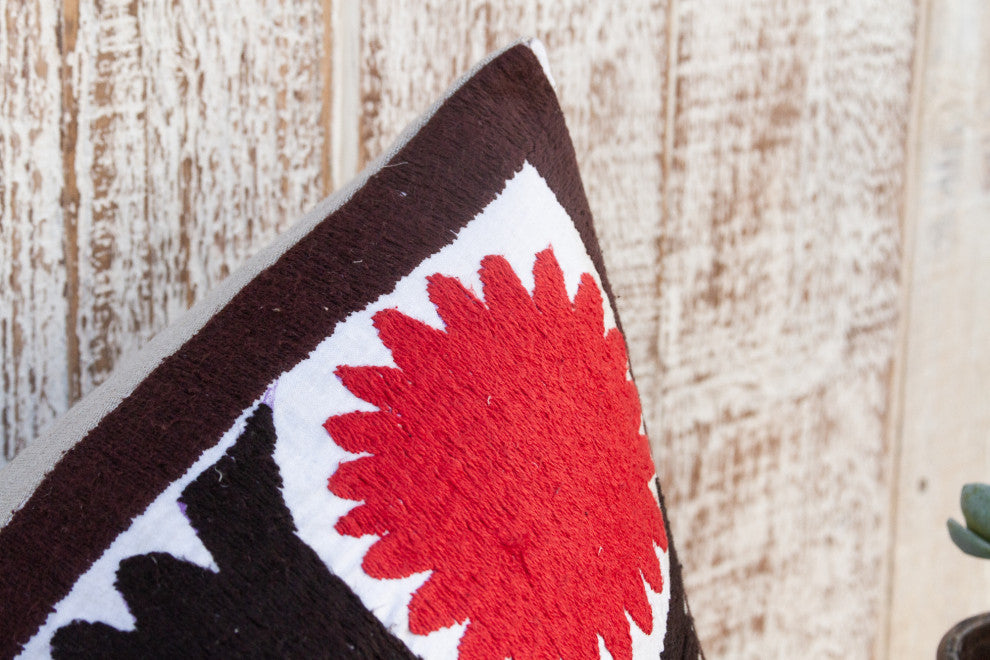 Nargiza Gul Suzani Lumbar Pillow