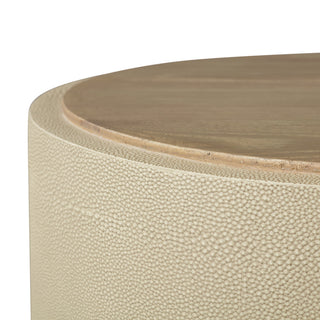 Crosby Side Table-Light Cream Shagreen