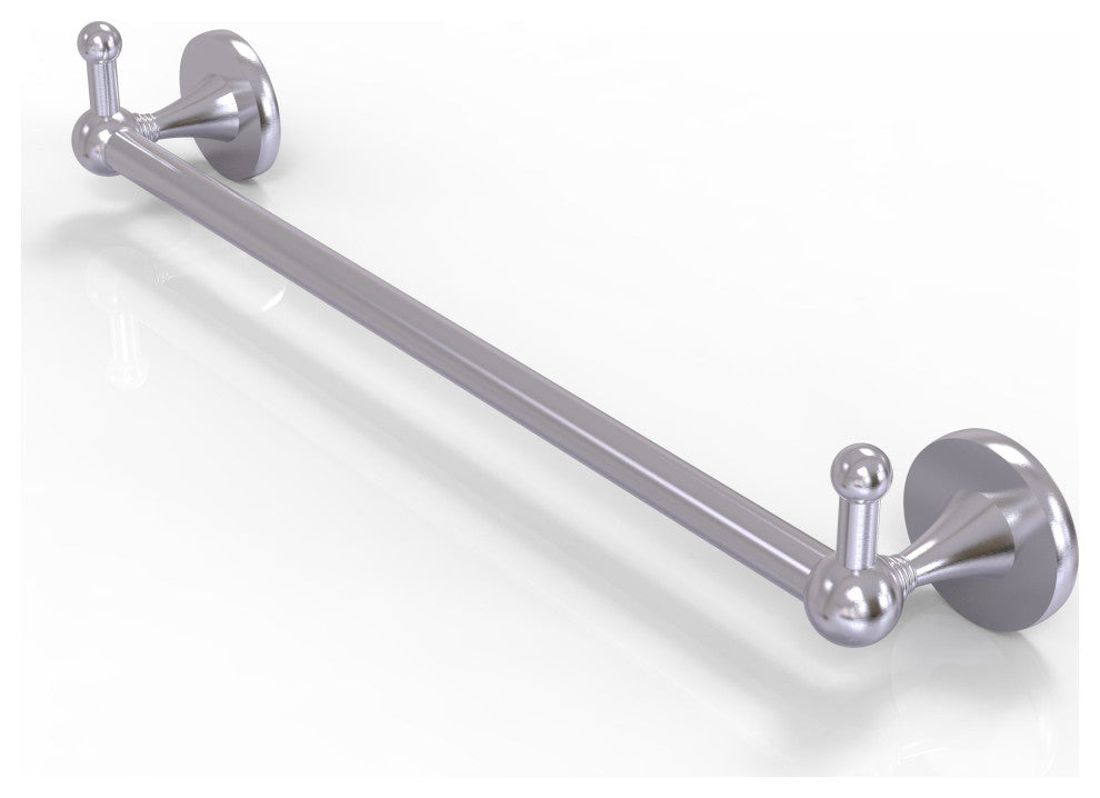 Shadwell 36" Towel Bar with Integrated Hooks, Satin Chrome