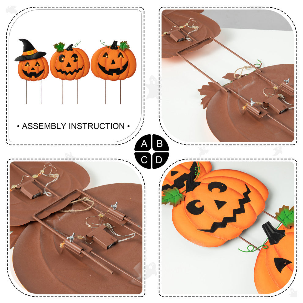 39.75"H Halloween Lighted Metal Yard Stake
