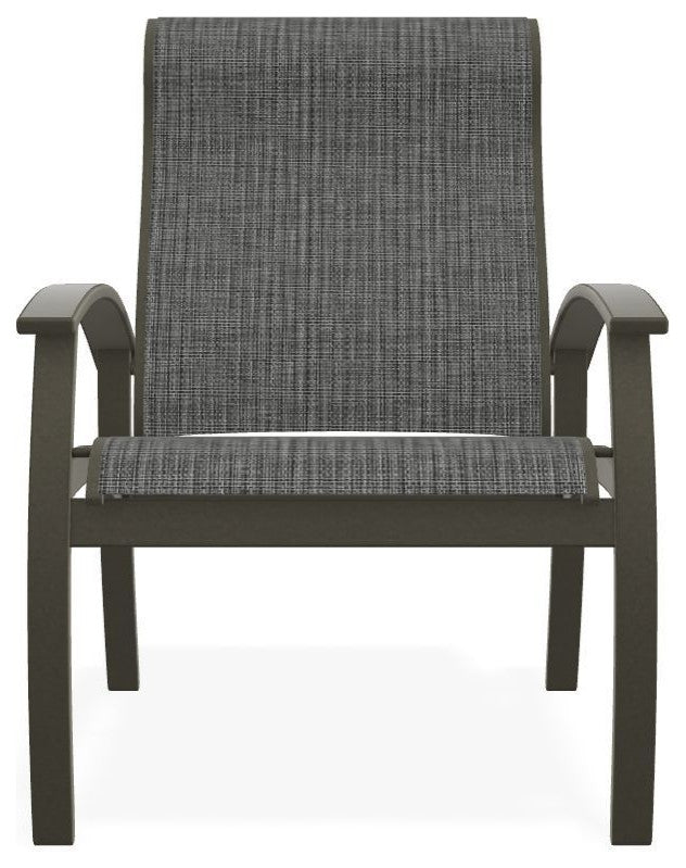 Belle Isle Sling Adjustable Outdoor Dining Chair, Anchor/Storm
