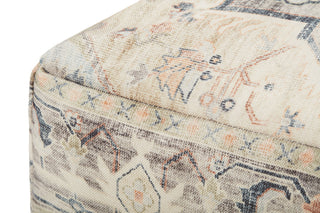 Loloi LPF0021 Beige / Multi 24"W x 24"D x 8"H Pouf