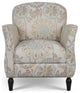 Faux Leather/Fabric Armchair with Wood Legs, Beige Yellow, 26'' X 30''