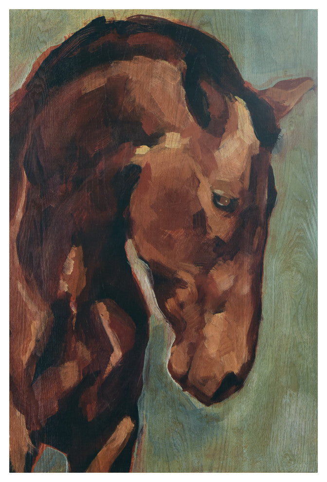 "Thoroughbred" Fine Giclee Printed Directly on Hand Finished Ash Wood Wall Art