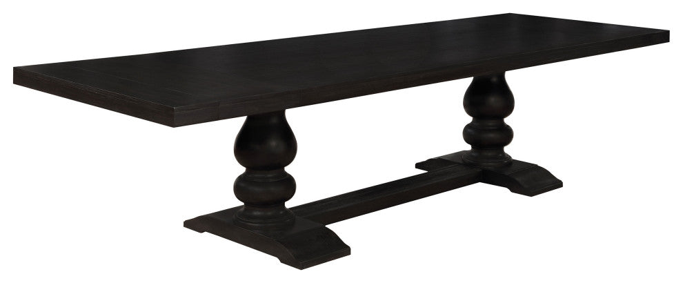 Phelps 5-piece Rectangular Dining Table Set Distressed Noir