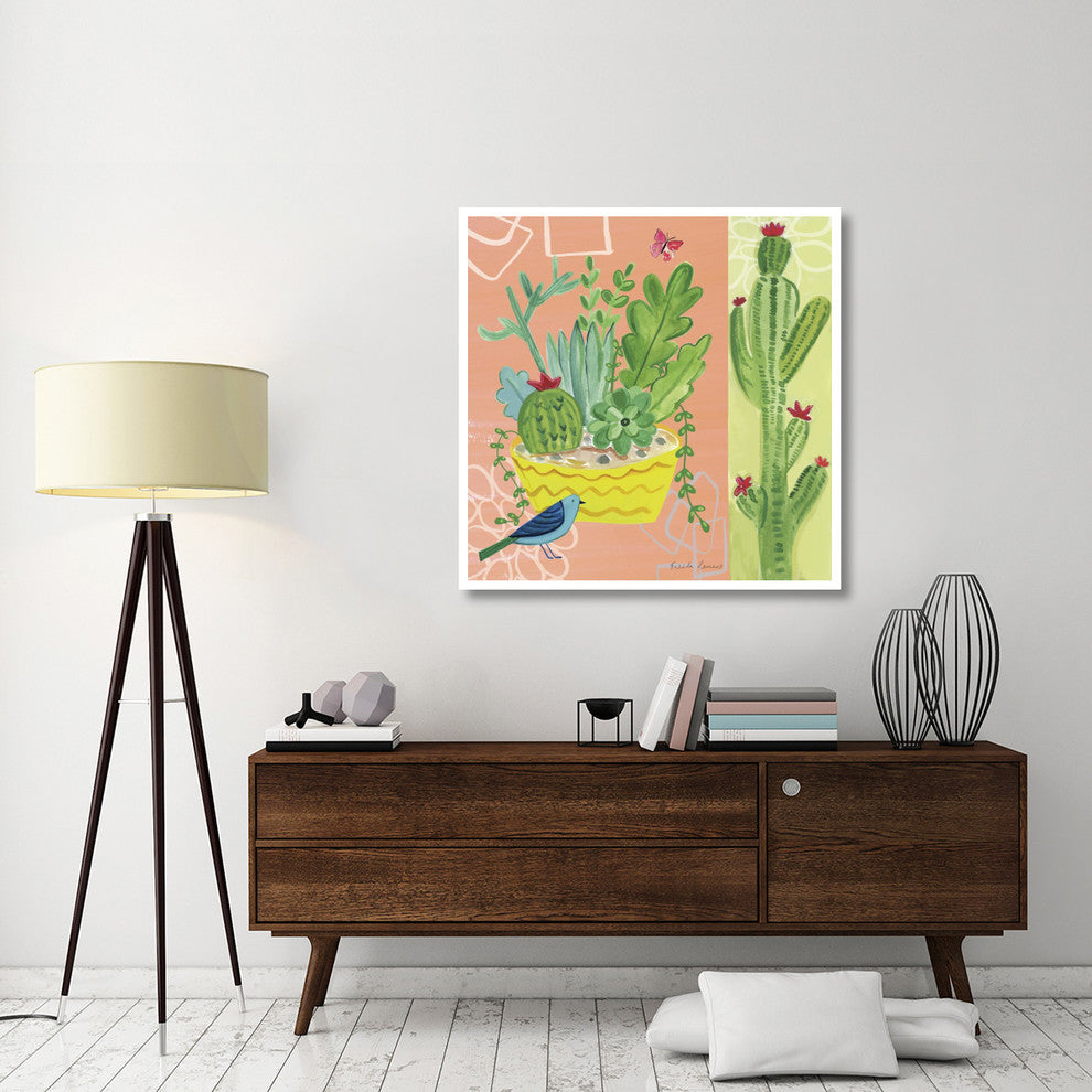 "Cacti Garden IV" Digital Paper Print by Farida Zaman, 42"x42"