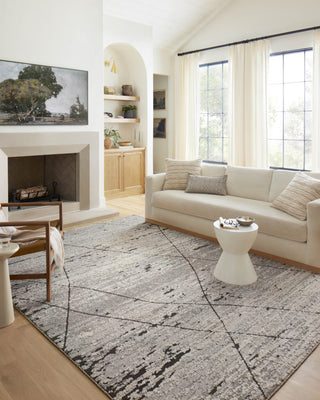 Loloi II Fabian Grey/Charcoal 7'10"x7'10" Square Area Rug