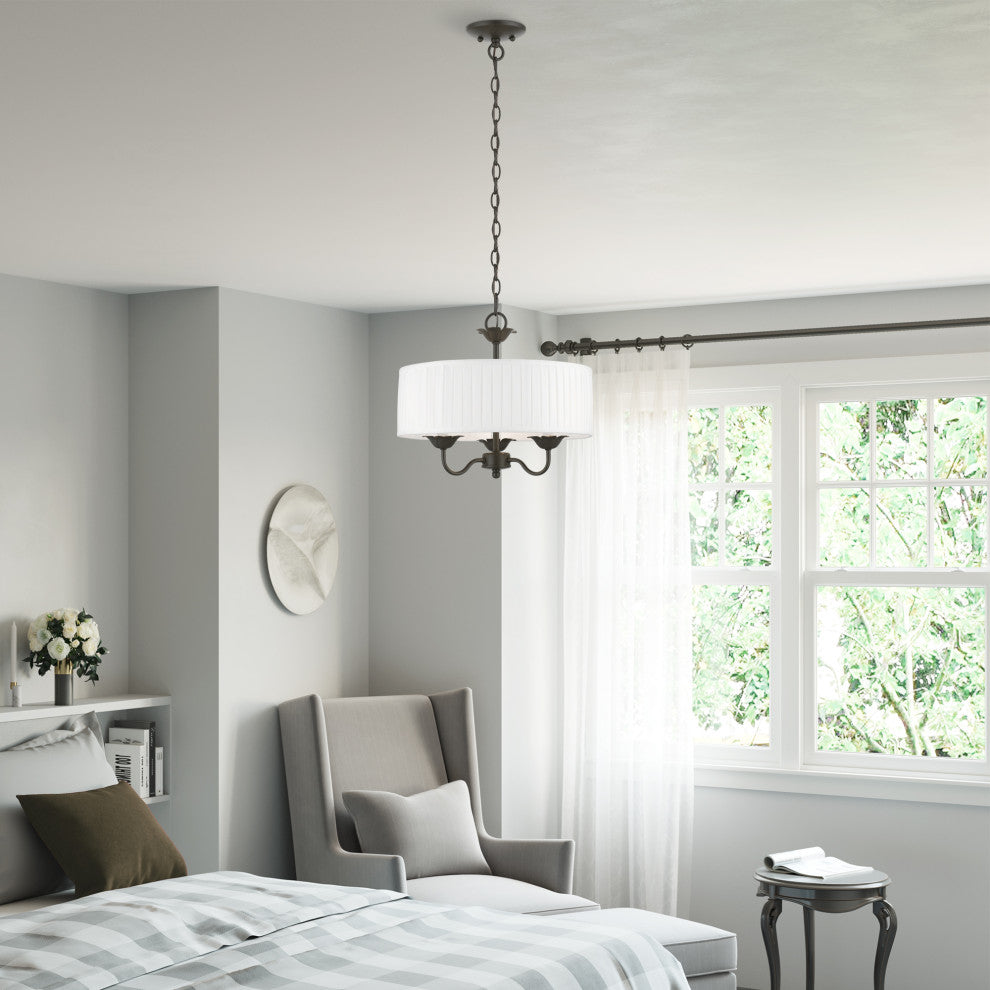 Livex Lighting 3 Light English Bronze Pendant Chandelier