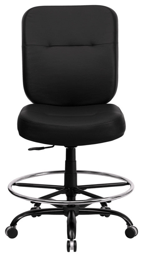 Big and Tall Office Chair WL-735SYG-BK-LEA-D-GG