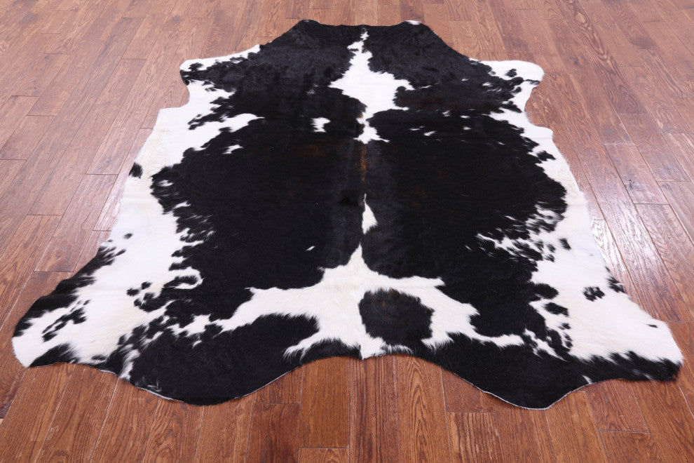 7' 1" X 6' 4" Organic Natural Hair-On Cowhide Area Rug C1710