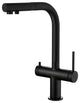 Circular 2-in-1 Water Filter Kitchen Pull Out Faucet, Matte Black