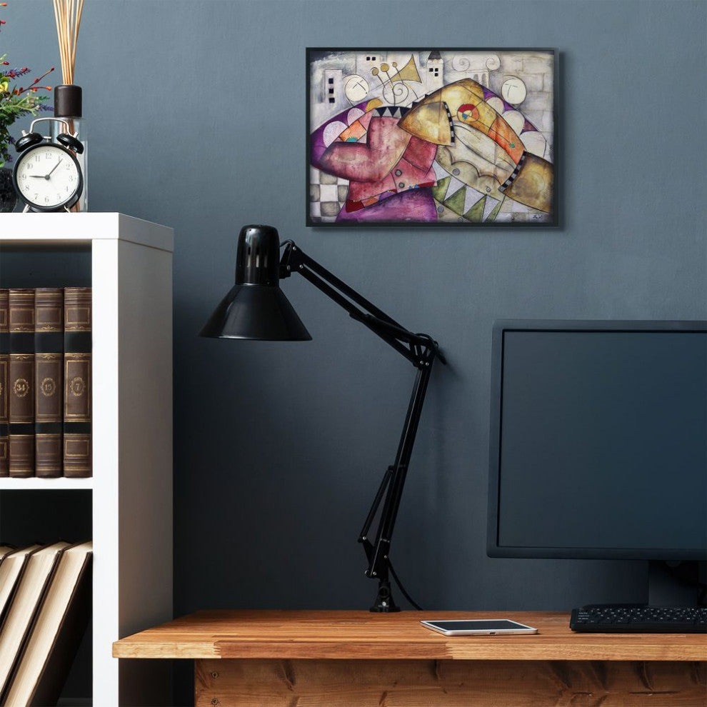 Stupell Industries Geometry Abstract Trumpet Drums Band Painting, 16 x 20