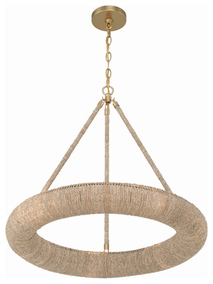 Crystorama Lighting Group OAK-7536 Oakley 6 Light 24"W LED Ring - Soft Gold