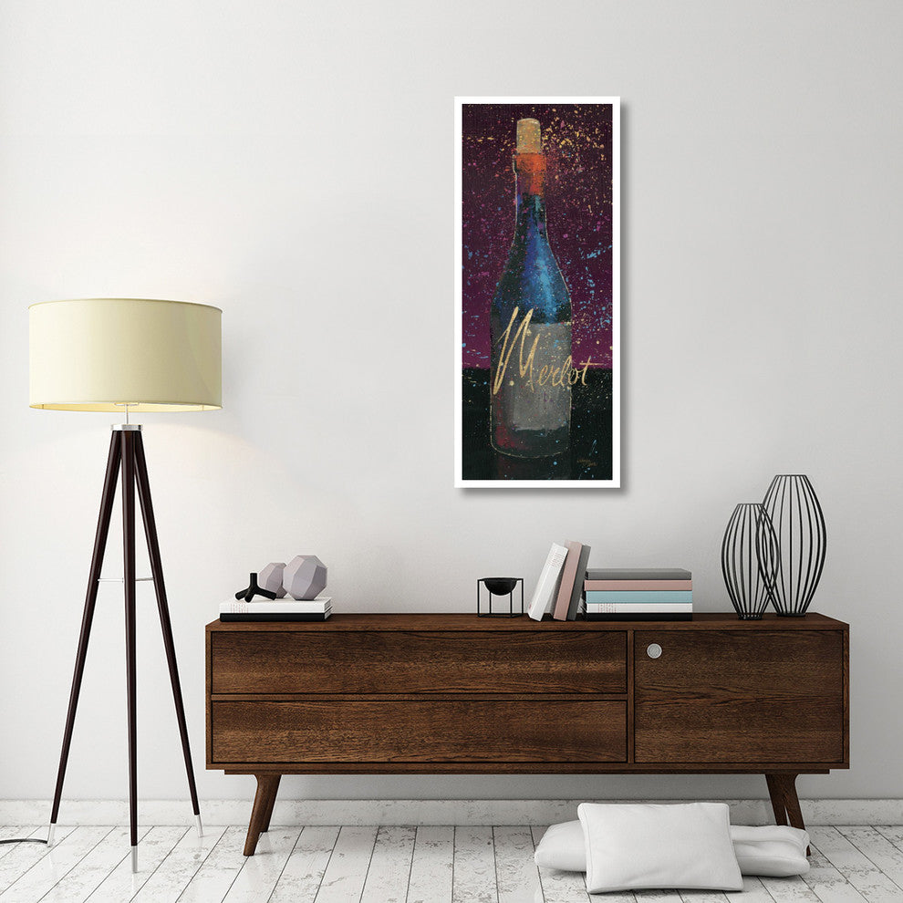 "Wine Splash Dark IV" Digital Paper Print by Wellington Studio, 22"x52"