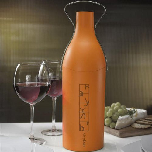 Skybar NBSKWA2501 Insulated Wine Travelers Chillers 2-Pack, Orange/Green