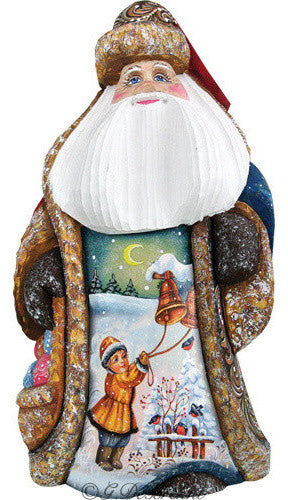 Winter Bells, Woodcarved Figurine