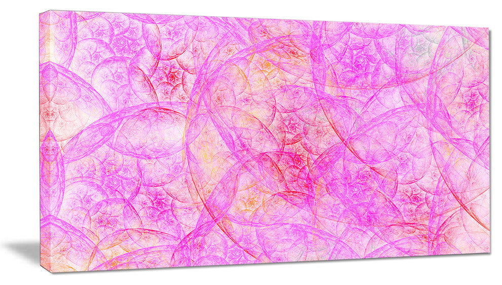 Rose Fractal Dramatic Clouds, Abstract Canvas Art Print, 40x20