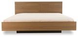 Float Queen Bed With Mattress Support, Walnut