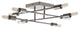 Halton 8 Light Staineless Steel Flushmount Ceiling Fixture with Bulbs