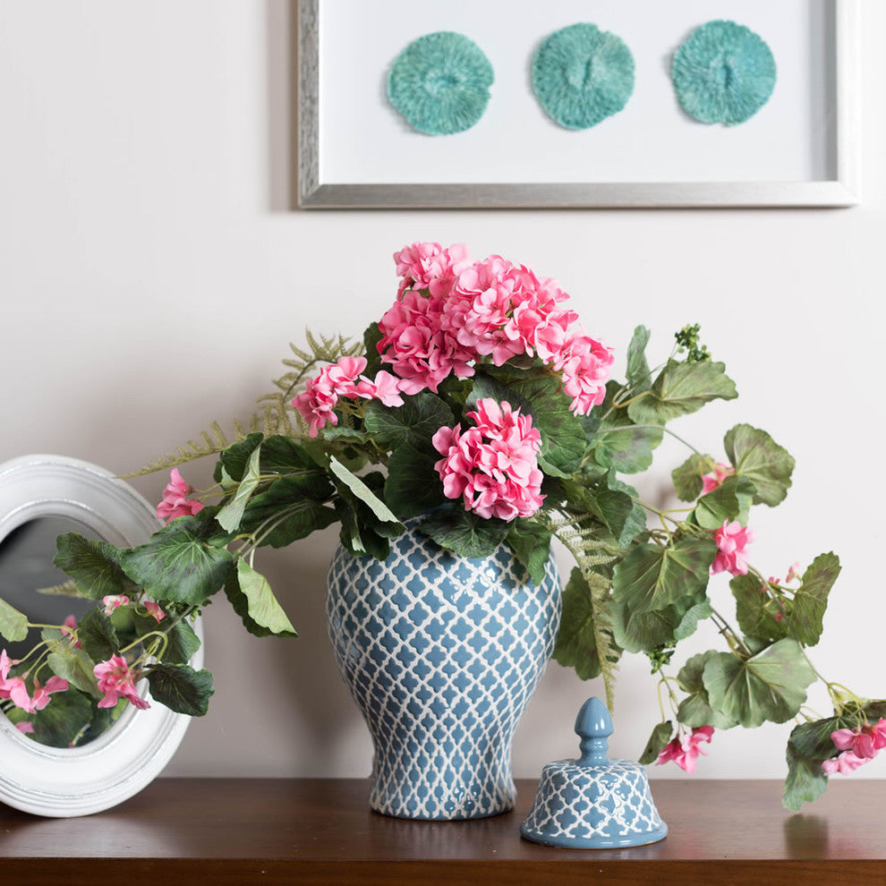 22"  Geranium Hanging Bush-Coral