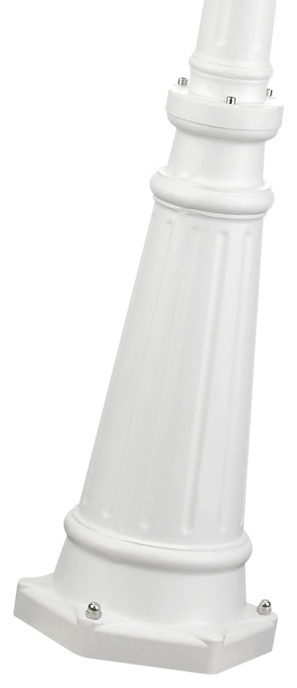 Textured White Traditional, Colonial, French Historical, Outdoor Post Light