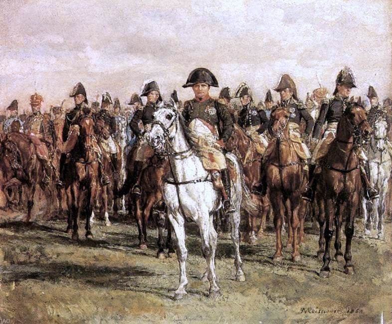 Jean-Louis Ernest Meissonier Napoleon and His Staff Wall Decal Print