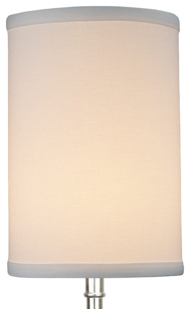 Fenchel Shades 6"x6"x9" Bulb Clip Attachment Drum Lamp Shade, Linen White