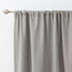 Faux Linen Blackout Curtain, Gray, 52"x96"