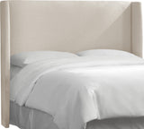 Maxwell Wingback Headboard, Linen Talc, King