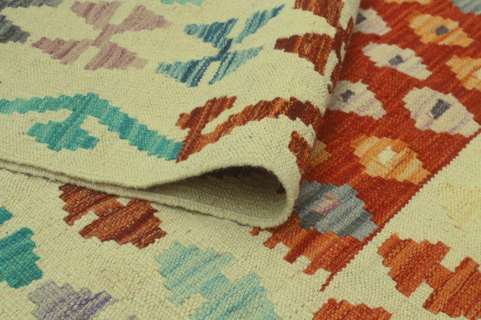 Sangat Kilim Anargul Ivory/Rust Rug, 8'3x11'3