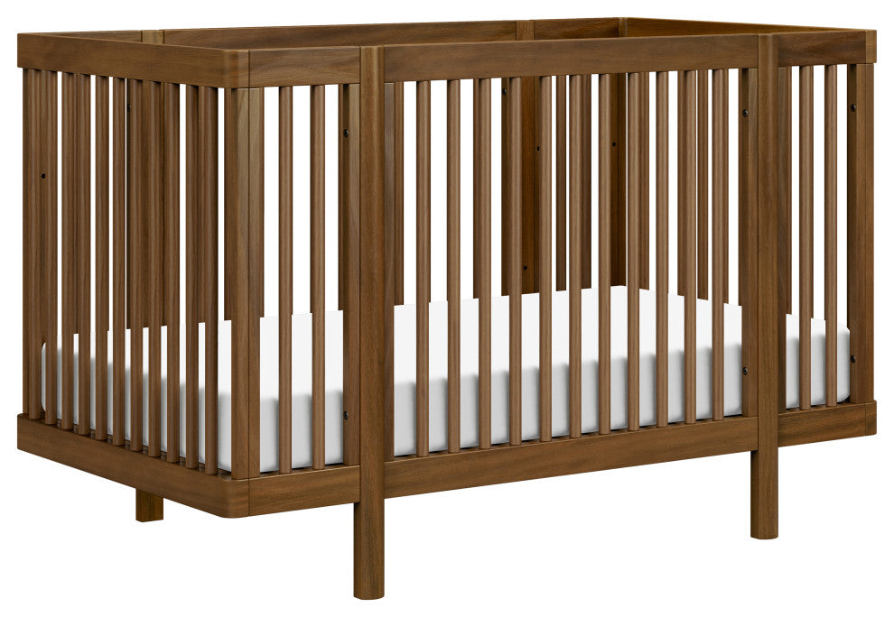 Pogo 8-in-1 Convertible Crib With All-Stages Conversion Kits, Natural Walnut