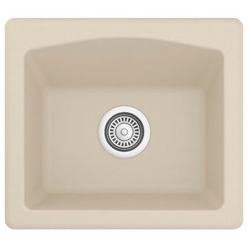 Karran USA QX-680 Quartz Top Mount Sinks 18" Undermount Single - Bisque