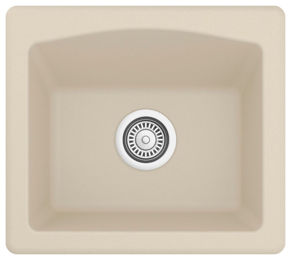 Karran USA QX-680 Quartz Top Mount Sinks 18" Undermount Single - Bisque
