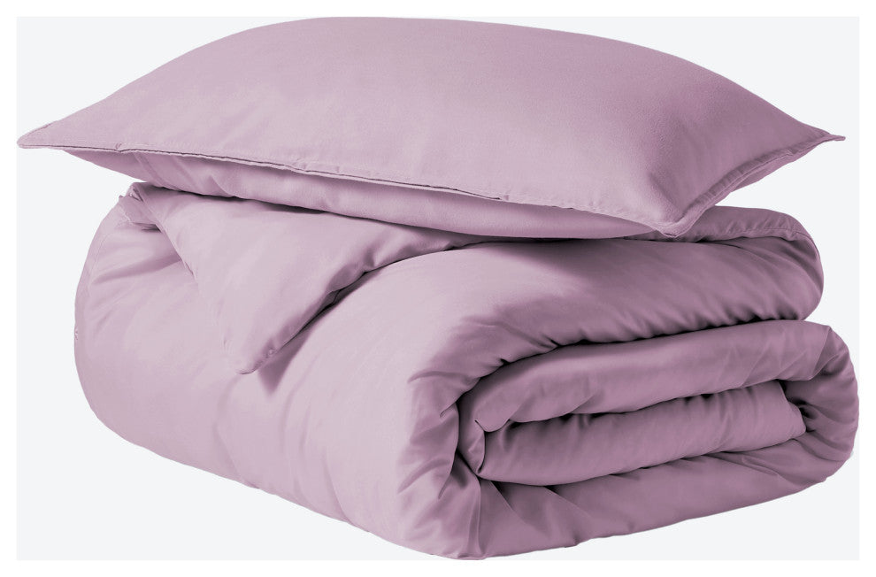 Bare Home Twin/Twin XL Microfiber Duvet Cover Set, Lavender