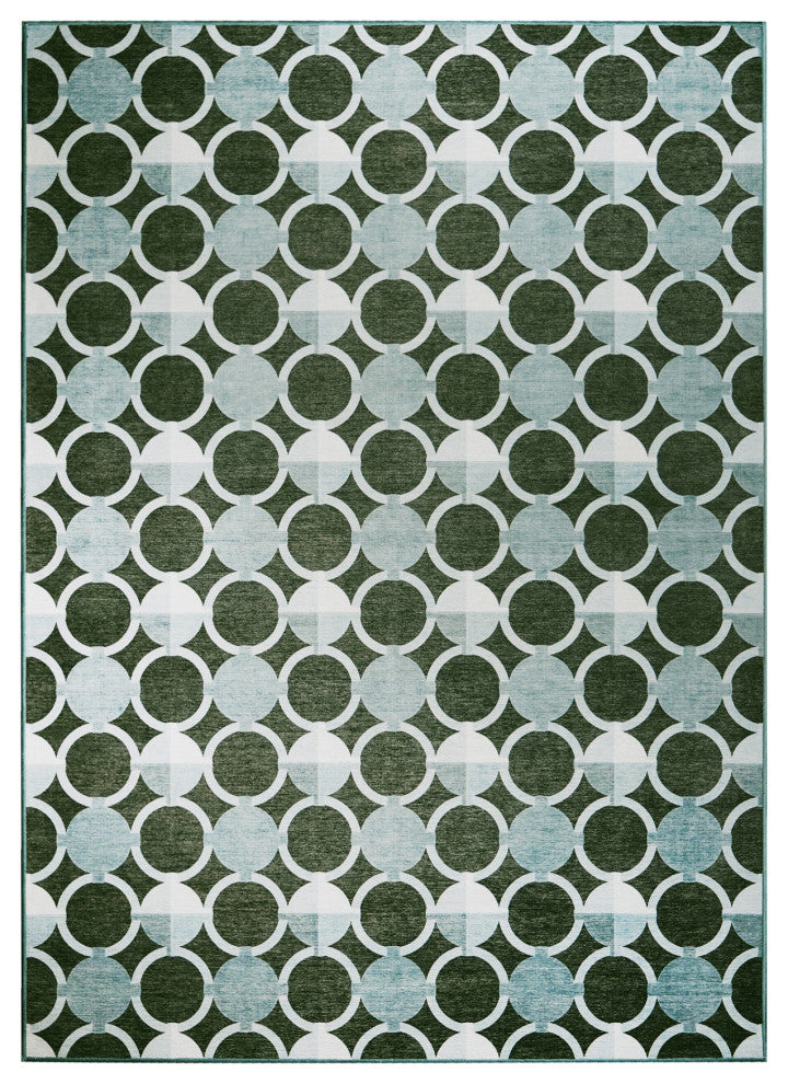 My Magic Carpet Washable Rug Dula Dark Sage Green, 5' X 7'