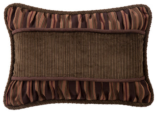 Corduroy Pillow With Rouching Details, 14"x20"