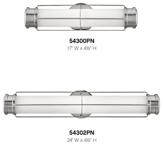 Hinkley Saylor Medium Led Sconce, Polished Nickel