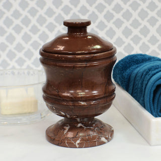 Marble Bathroom Jar, Chocolate