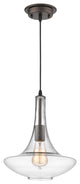 Leah 1-Light Rubbed Bronze Ceiling Mini Pendant 10"
