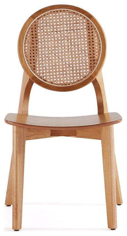 Manhattan Comfort Versailles Dining Chair, Nature, Set of 2