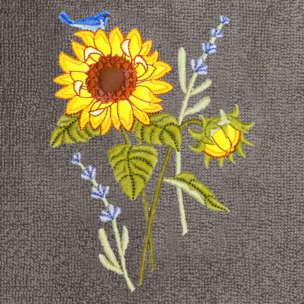 Linum Home Textiles 100% Turkish Cotton GIRASOL 4PC Embellished Towel Set