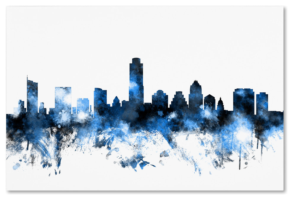 "Austin, Texas Skyline II" Canvas Art by Michael Tompsett