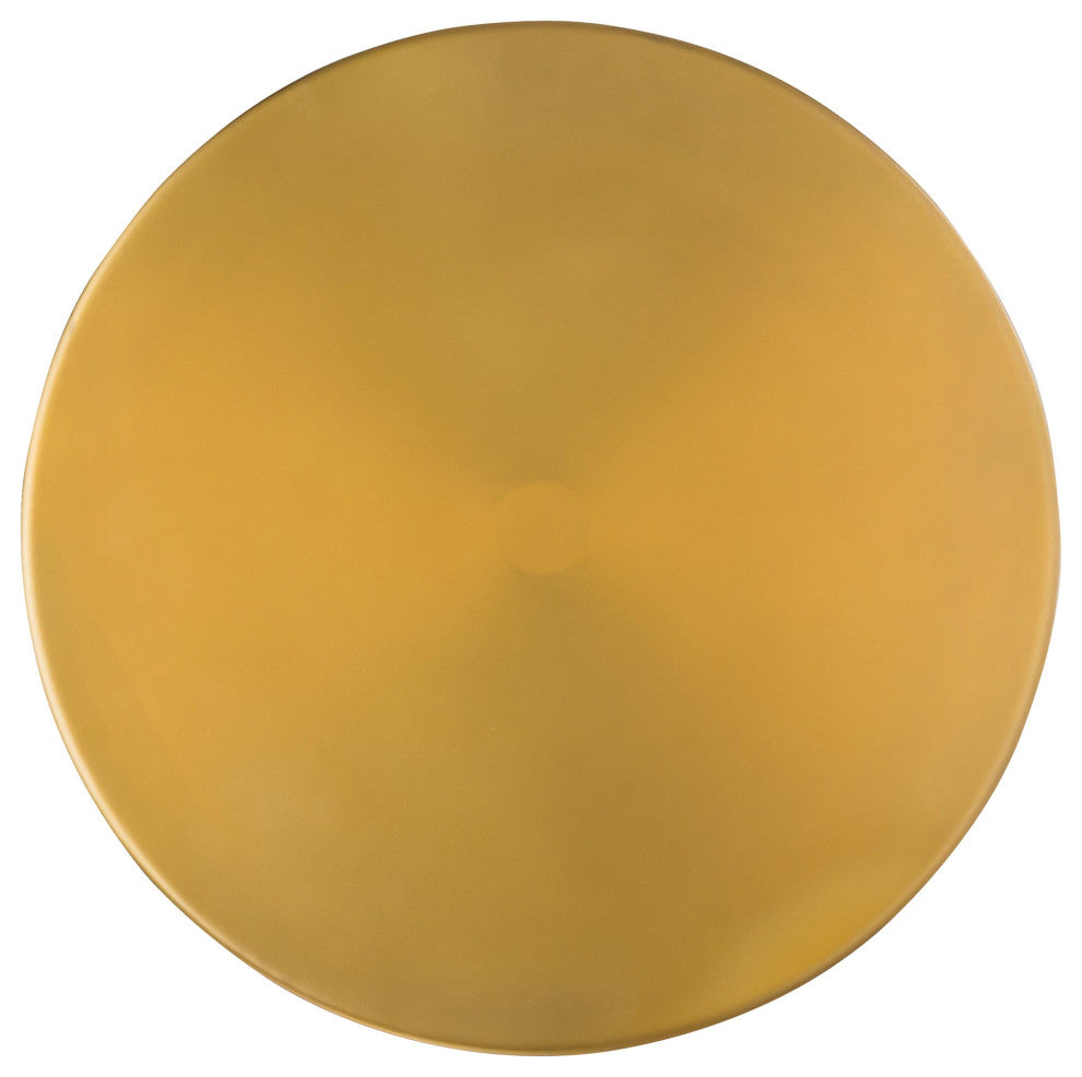 Blaze Glass/Brass Side Table - Antique Brass