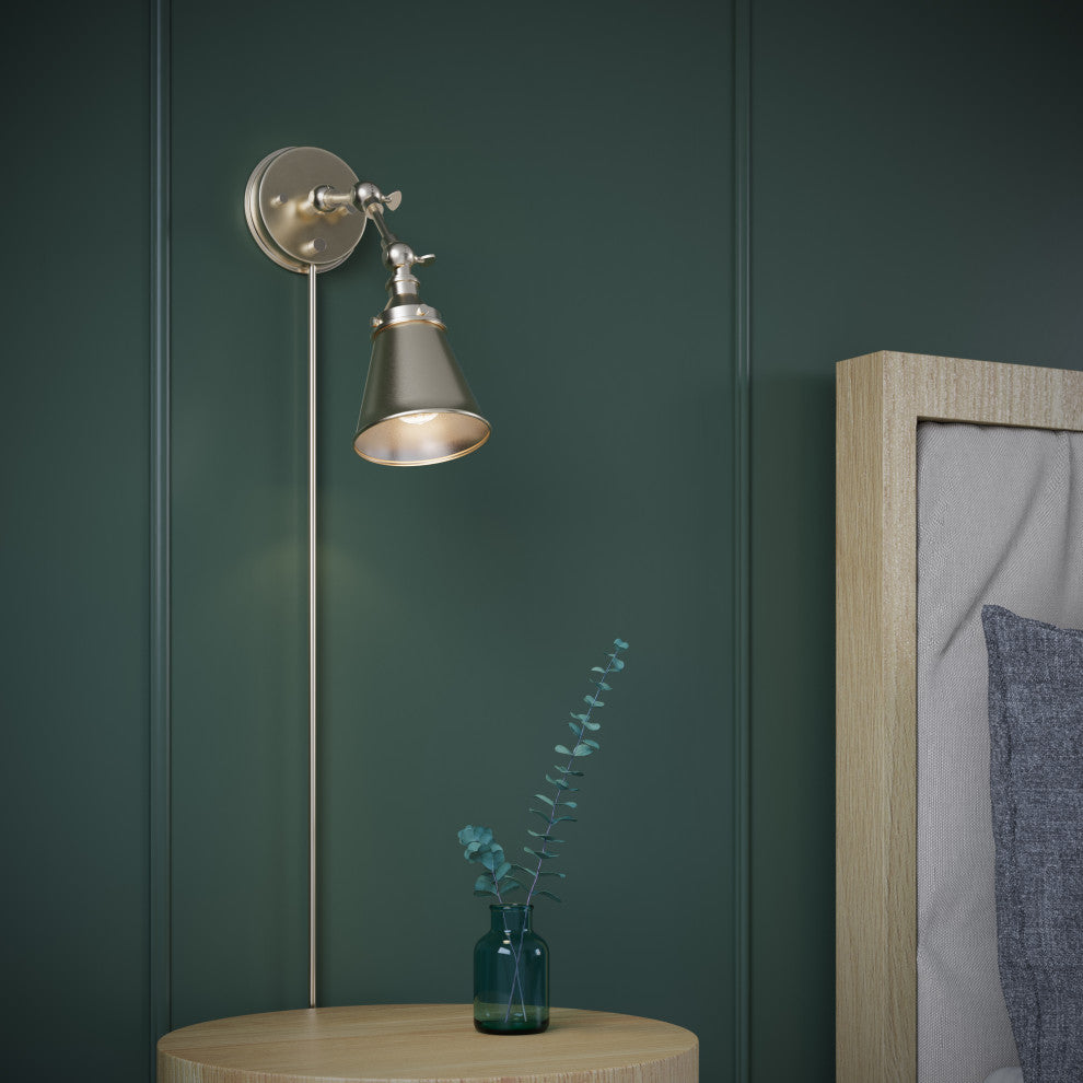 Edith 1 Light 5 in. Swing Arm Wall Lamp Plug In/Wall Mount