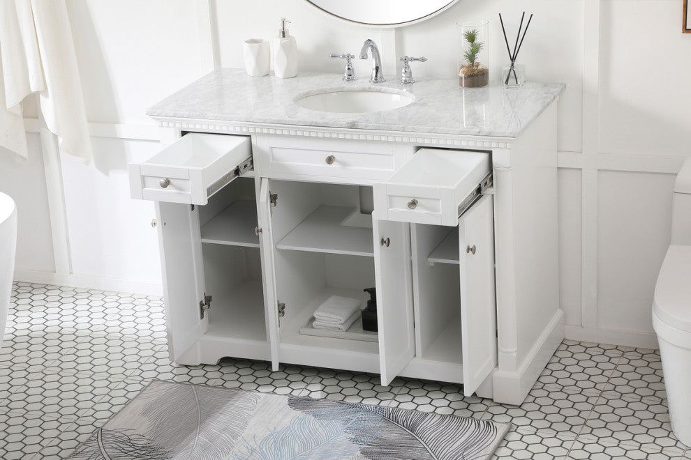 Home Living 48" Single Bathroom Vanity, White