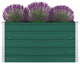 Vidaxl Raised Garden Bed 39.4"x39.4"x17.7" Galvanized Steel Green