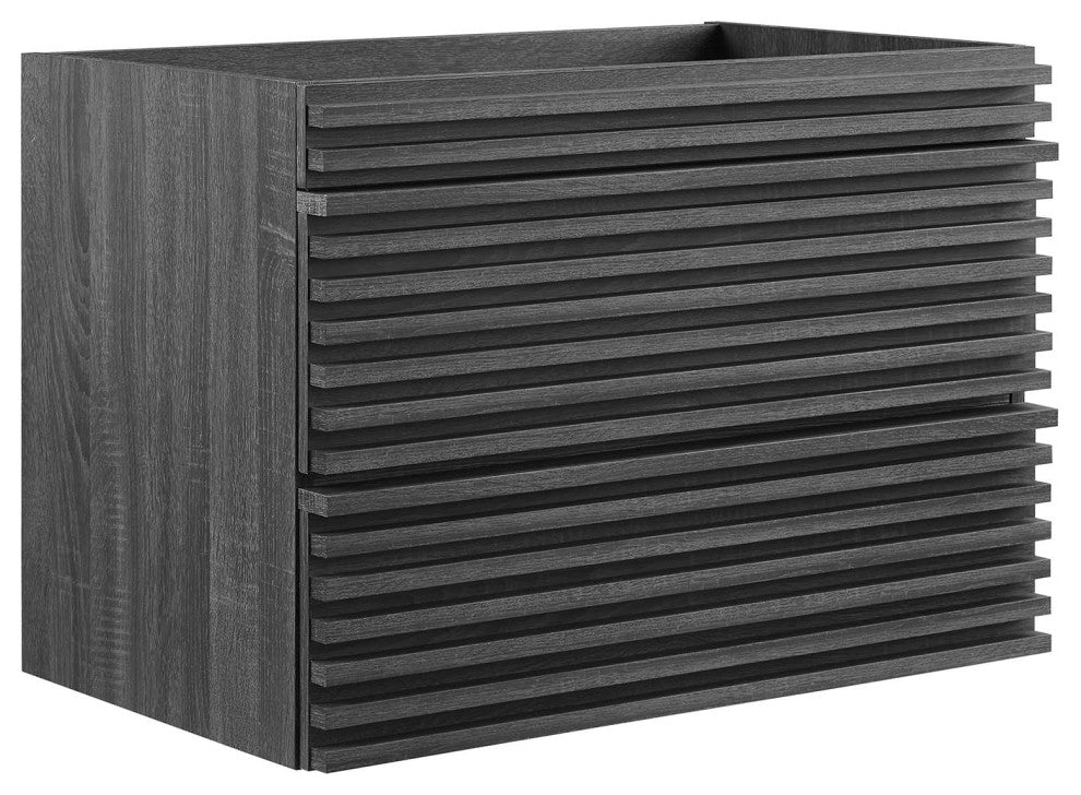 Render 30" Wall-Mount Bathroom Vanity, Charcoal