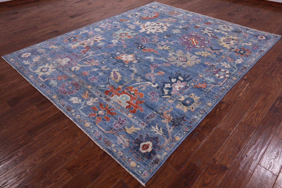Handmade Turkish Oushak Wool Rug 8' 0" X 9' 10" - Q9652
