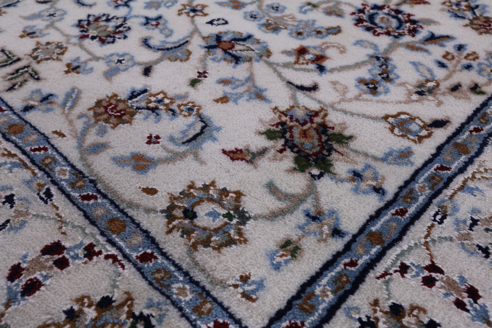 2' 11" X 10' 0" Runner Persian Nain Wool and Silk Handmade Rug Q8531