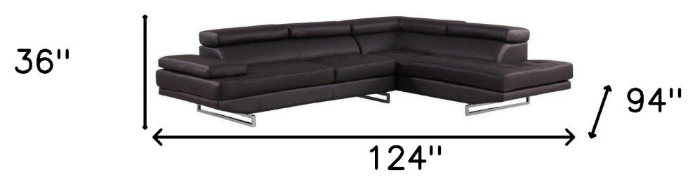 124"x94"x36" Brown Sectional RAF
